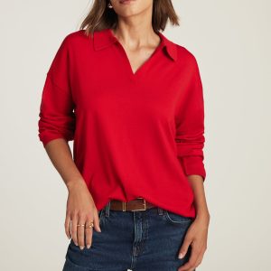 EDITION MERINO WOOL PULLOVER SWEATER IN RIO RED