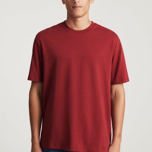 BASIC SHORT SLEEVE T-SHIRT IN WINERY