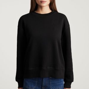 CREW NECK SWEATSHIRT IN BLACK