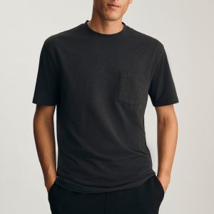 SLUB POCKET T-SHIRT IN PIRATE BLACK
