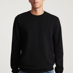 CREW NECK SWEATSHIRT IN BLACK