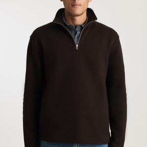 EDITION HALF ZIP SWEATSHIRT IN GANACHE