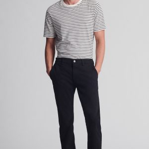 MILTON SLIM STRAIGHT CHINO IN BLACK CASUAL TWILL